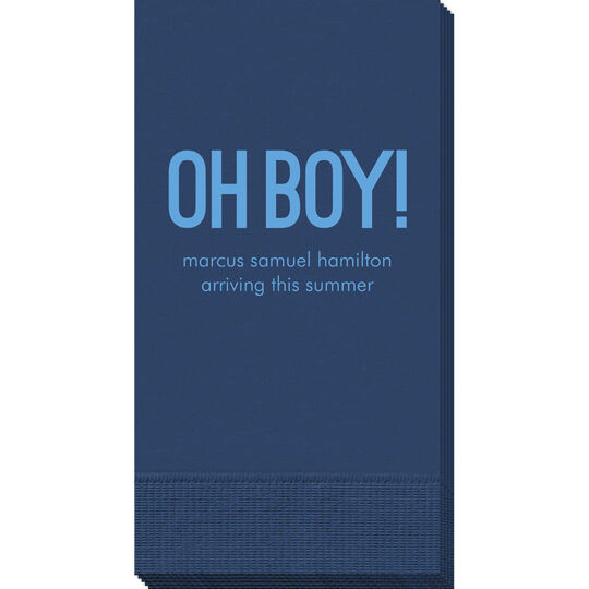 Bold Oh Boy Guest Towels